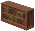 図書館の二段本棚