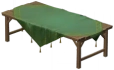 Mesa larga con mantel en forma de rombo Icon