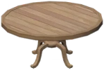 Grande tavolo rotondo in pino