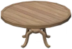 Grande tavolo rotondo in pino Icon