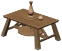 Mesa para cerámica de madera radiante
