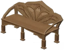 Скамейка из древесины кармафалы «Приглушённая речь»