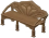 Скамейка из древесины кармафалы «Приглушённая речь»