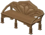 Banc « Discours discret » en bois de karmaphalien Icon