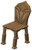 Обеденный стул из древесины кармафалы «Контрнападение»