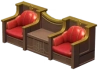 Stuhl „Verhaltensregeln für Zuschauer“ aus Platanenholz Icon