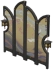 Biombo de madera onírica pintado Icon