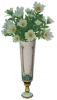 花瓶の生花-「咲き誇る純白」