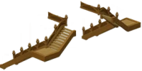 Угловая лестница из сияющей древесины