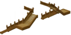 Угловая лестница из сияющей древесины Icon