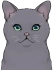 Grünäugige Katze Icon