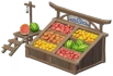Bancarella di frutta e verdure Sapore sincero Icon