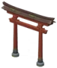 Arco torii escarlata: Camino de la paz