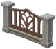Fin de clôture de cour sculptée Icon