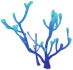 Ramas de coral azules celeste Icon