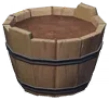 Деревянная бочка для перевозки грунта