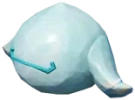 Aquamarinblauer Holzfigurenkopf – „He He“