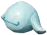 Aquamarinblauer Holzfigurenkopf – „He He“