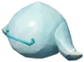Aquamarinblauer Holzfigurenkopf – „He He“ Icon