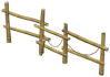 Valla de bambú desgastada Icon