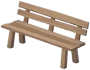 平らな木製ベンチ Icon