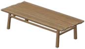 Breiter Tisch aus Kiefernholz