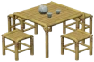 Tavolo da tè esterno in bambù Icon