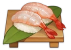 微妙な甘エビの握り寿司