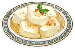 Tofu de almendras extraño