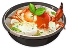 맛있는 통통 연꽃 해산물 수프