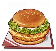 Hamburger di pollo dorato