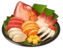 Piatto di sashimi sospetto