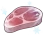 Pezzo di carne congelata