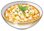 Tofu con huevas de cangrejo aromático