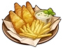 Fish and chips delicioso Icon
