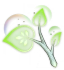 새싹이 돋아난 흰 가지 Icon
