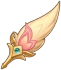 Raspberry-Red Flying Flower Feather Icon