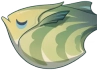 Pesce mezzaluna color giada Icon